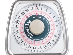 Taylor 25 lb Mechanical Dial Portion Control Scale With Removable Platform  - 7 1/2L x 7 1/2W x 8 3/4H