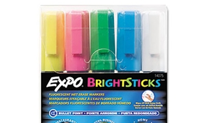 Expo Bright Stick Fluorescent Marker Set