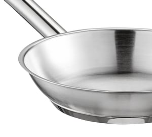 Vigor SS1 Series 16 Stainless Steel Fry Pan with Aluminum-Clad Bottom and Helper Handle