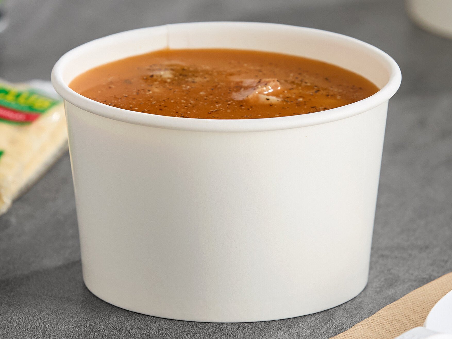 Choice 8 oz. White Double Poly-Coated Paper Food Cup - 50/Pack Choice 8 oz. White Double Poly-Coated Paper Food Cup - 50/Pack