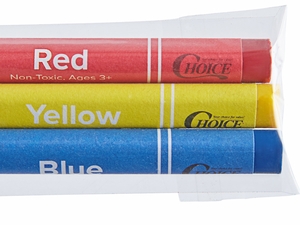 Choice 4 Pack Triangular Kids' Restaurant Crayons in Print Box - 500/Case
