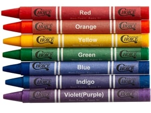 Choice 24 Assorted Colors Bulk School Crayons Pack in Print Box - 50/Case