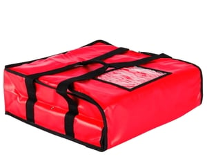Holds 4-5 16" or 18" pizzas Black Case of 8 Pizza Delivery Bags Insulated 