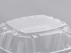 Dart C16DCPRW ClearPac 16 oz. Clear Rectangular Plastic Container with Lid  - 252/Case - Splyco