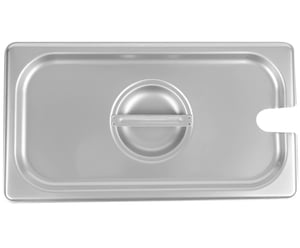Solid Third 2 Tiger Chef 1/3 Third Size Stainless Steel Steam Table Pan Cover 