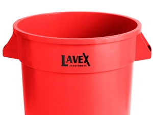 Lavex 20 Gallon Black Round Commercial Trash Can / Ingredient Bin