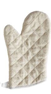 Terry Cloth Oven Mitts Heat Resistant to 482° F 15 inch 100% Cotton Set of 2