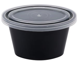 Pactiv Newspring E506 ELLIPSO 6 oz. Oval Plastic Souffle / Portion Cup with  Lid - 500/Case