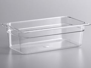 1/2 Size Clear Polycarbonate Food Tray/Pan 65mm Deep 