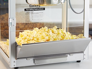 Galaxy 8 oz. Black Popcorn Machine / Popper - 120V