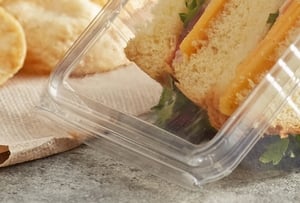 Choice PET Sandwich Wedge Container - 50/Pack