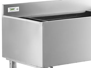 Regency 21 x 36 Underbar Ice Bin with 10 Circuit Post-Mix Cold Plate and  Bottle Holders