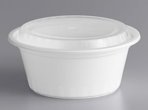 70 oz Round Microwavable PP Food Container Set - Heavy Weight