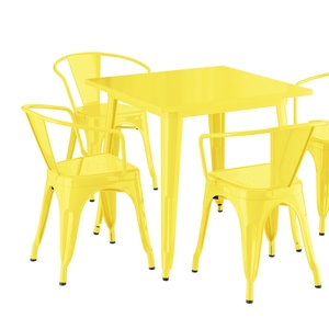 Lancaster Table & Seating Alloy Series 31 1/2" x 31 1/2" Citrine Yellow ...