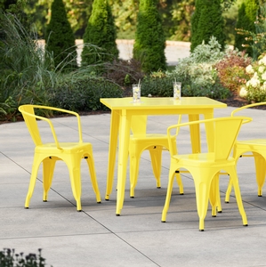 Lancaster Table & Seating Alloy Series 31 1/2" x 31 1/2" Citrine Yellow ...