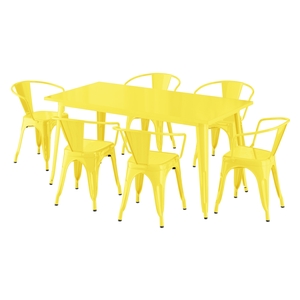 Lancaster Table & Seating Alloy Series 63" x 31 1/2" Citrine Yellow ...