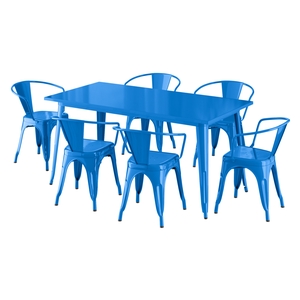 Lancaster Table & Seating Alloy Series 63" x 31 1/2" Blue Quartz ...