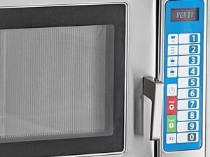 Solwave Space Saver Stainless Steel Heavy-Duty Commercial Microwave with  USB Port - 120V, 1200W