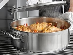 UP-SBR-20: 20 QT S/S BRAZIER PAN W/ LID