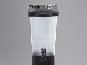 Choice 3 Gallon Black Slim Beverage / Juice Dispenser