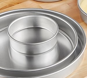 Set Of 6, 8, 10, 12 Inch Silver-Kote Cake Pans