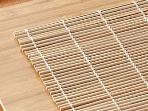 Emperor's Select 9 1/2 x 9 1/2 Natural Bamboo Sushi Rolling Mat