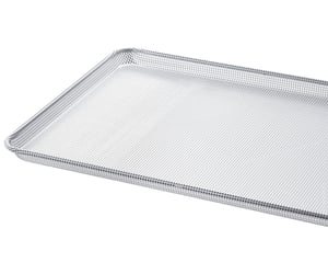 Baker's Mark Bulk Full Size 18 Gauge 18 x 26 Wire in Rim Aluminum Bun /  Sheet Pans - 12/Case