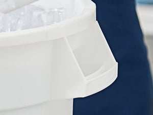 Choice 10 Gallon Polyethylene White Ice Bucket with Lid