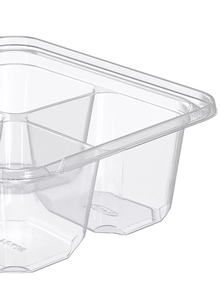 TamperGuard 4 Compartment Snack Box, Clear, 1/CS/300 (12502583)