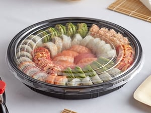 Takeaway Sushi Tray 50 pieces Box With Lids 