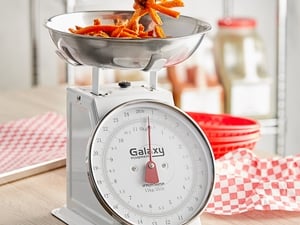 Galaxy 1 lb. Mechanical Portion Control Scale with Removable Stainless  Steel Bowl