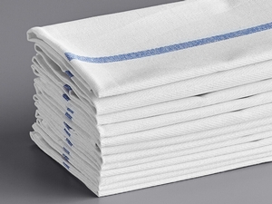 Blue Premia Dish Towels (6 Units) • Commercial Kitchen Towel • Absorbent  100% Cotton Herringbone (14x25) • Commercial Quality: 24 oz/dz • Classic