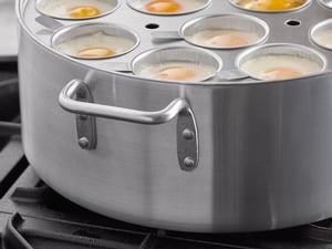 Choice 12-Cup Egg Poacher Set - Includes 12 Non-Stick Cups, Inset, Cover,  and Brazier