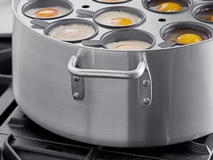 Choice 12-Cup Egg Poacher Set - Includes 12 Non-Stick Cups, Inset, Cover,  and Saute Pan