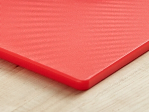 Choice 24 x 18 x 1/2 Red Polyethylene Cutting Board