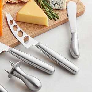Acopa 8 1/4 Stainless Steel Cheese Knife / Server with Plastic Handle