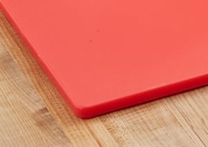 Choice 24 x 18 x 1/2 Red Polyethylene Cutting Board