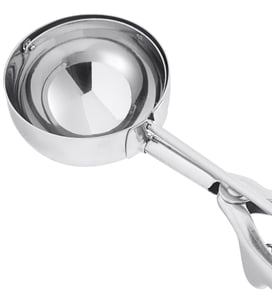 Choice #70 Round Stainless Steel Squeeze Handle Disher - 0.5 oz.
