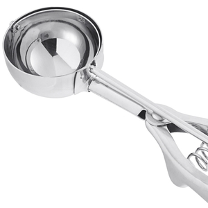 Choice #60 Round Stainless Steel Squeeze Handle Disher - 0.56 oz.