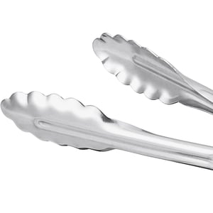 Choice 9 3/4 Stainless Steel Utility Tongs