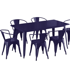 Lancaster Table & Seating Alloy Series 63" x 31 1/2" Sapphire Standard ...