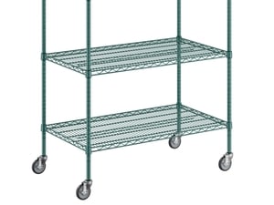 Regency 24 x 48 Green Epoxy Wire Drying Rack Shelf - 1 1/4 Slots