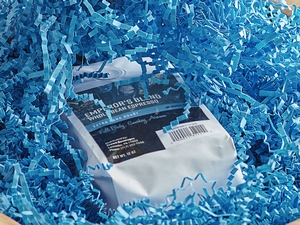 Sky Blue Crinkle Cut Shredded Paper, 10 lb Box