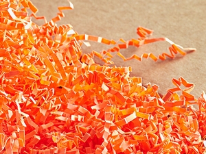 Premium 2 oz Orange Crinkle Cut Shred Tissue Paper - JAM Paper