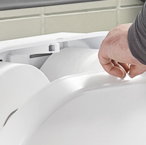 Lavex White 9 Double Roll Jumbo Toilet Tissue Dispenser