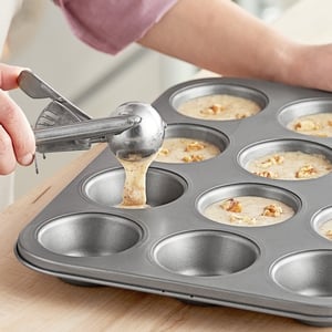 Choice 12 Cup 3.5 oz. Non-Stick Carbon Steel Muffin / Cupcake Pan
