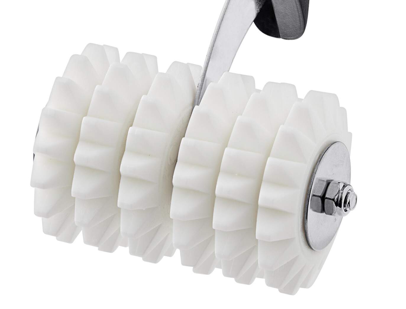 Chef Pomodoro Stainless Steel Pizza Docker Roller - 21x14.5cm, 7mm Spikes For Docking Dough, Prevents Bubbles