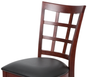 Lancaster Table & Seating Mahogany Finish Wood Window Back Chair with ...