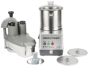 Restaurantware Met Lux Continuous Feed Food Processor - with 4 Discs - 1 Count Box