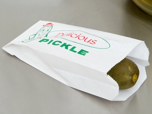 3 x 1 3/4 x 6 1/2 Printed Paper Pickle Bag 1000 Case by TableTop king 